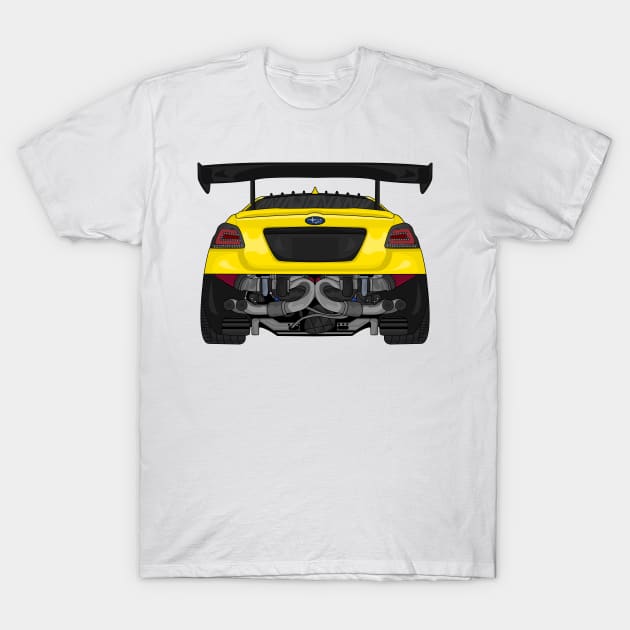 WRX REAR YELLOW T-Shirt by VENZ0LIC